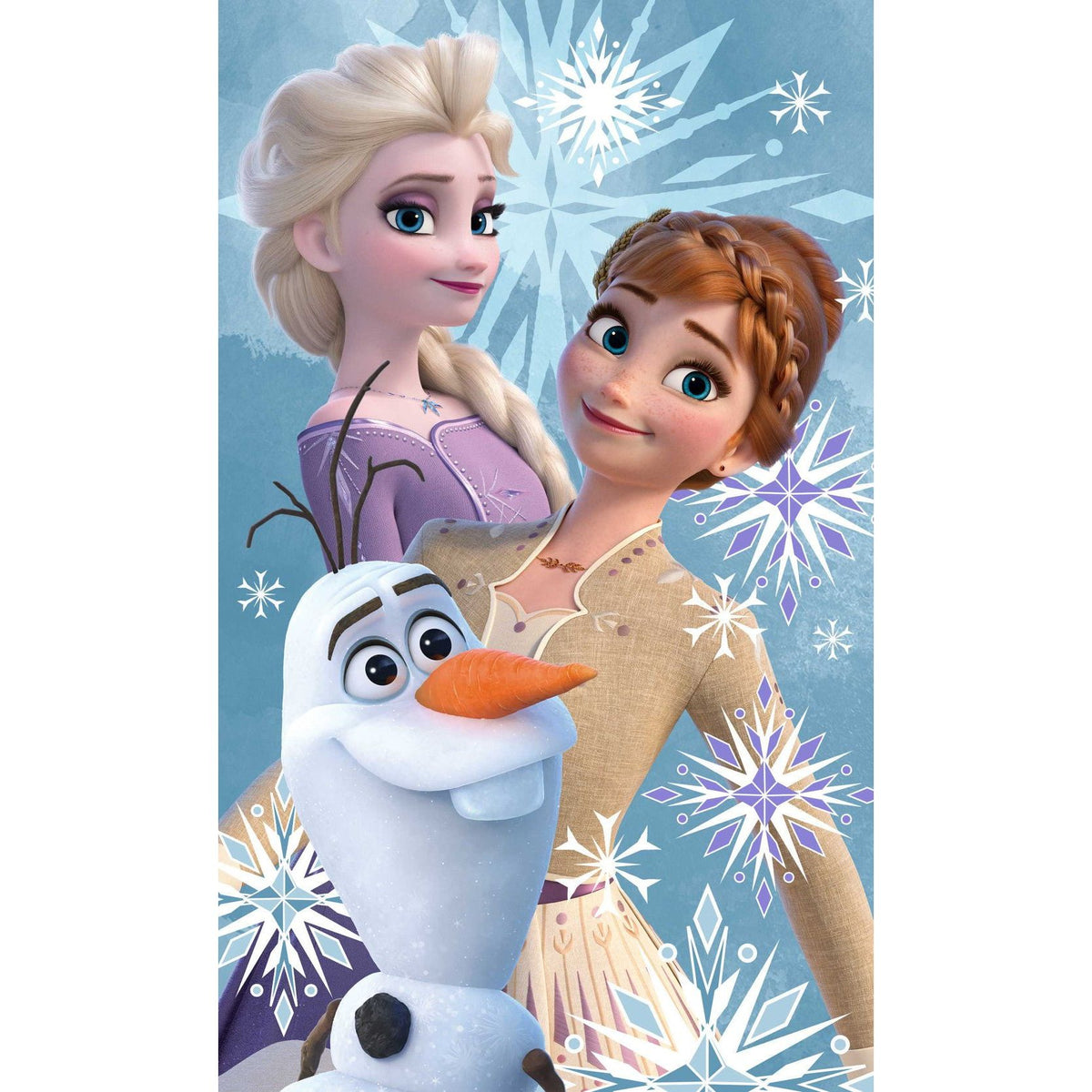 Disney Eiskönigin Olaf and the Sisters , , Tuch Gesichtstuch für Kinder aus Baumwolle – 30 × 50 cm