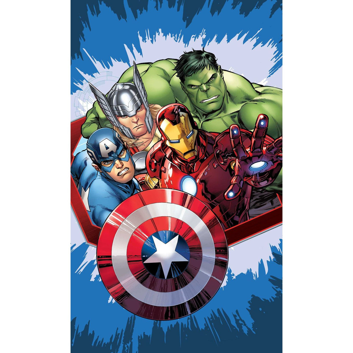 Avengers Dynamic Heroes Gesichtstuch für Kinder aus Baumwolle – 30 × 50 cm