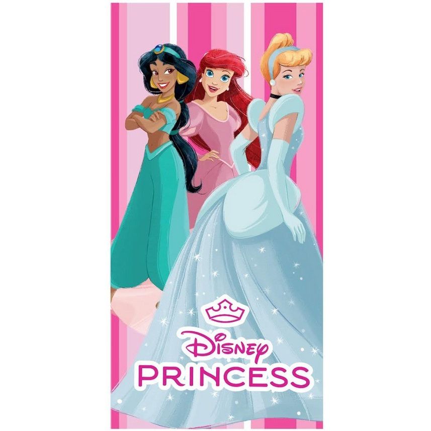 Disney Prinzessin Royal Charm Badehandtuch, (Fast Dry) Badetuch für Kinder aus Polyester – 70 × 140 cm