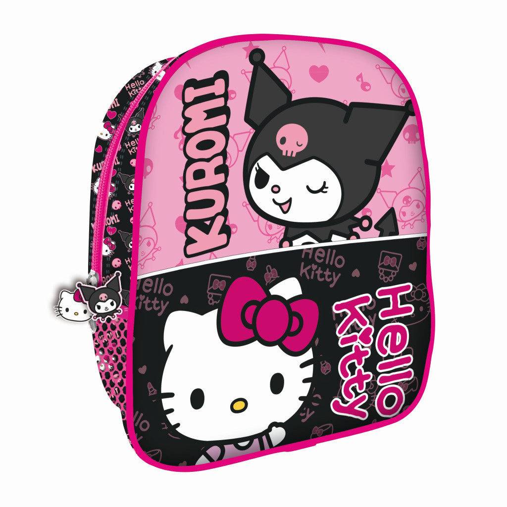 Hello Kitty & Kuromi Kindergartenrucksack für Kinder – 26 x 22 x 9,5 cm