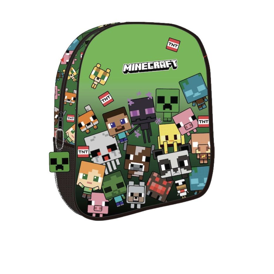 Sac à dos maternelle pour enfants Minecraft Characters – 26 x 22 x 9,5 cm
