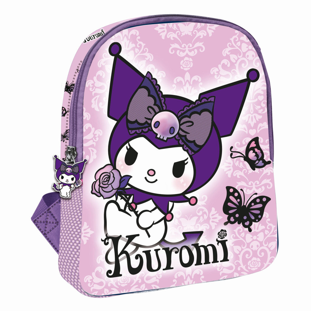 Hello Kitty Kuromi Sac à dos violet pour la maternelle – 30 x 24 x 9,5 cm