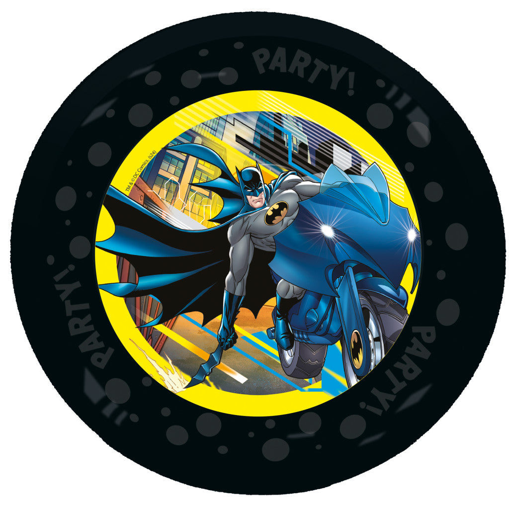Batman Rogue Rage Micro Premium Kunststoffteller 4er-Set Flacher Teller für Kinder aus Kunststoff – 21 cm