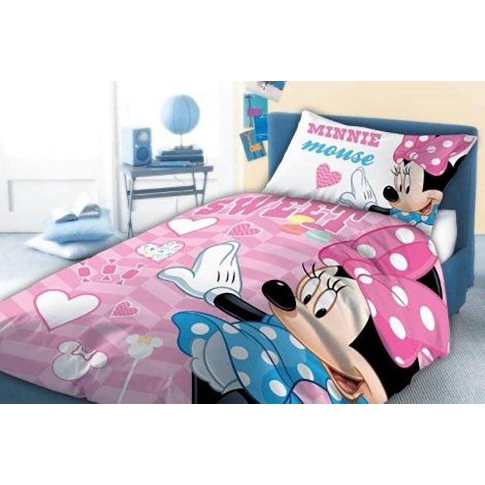 Disney Minnie Sweet Babybettwäsche-Set – 100 × 135 cm + 40 × 60 cm, Baumwolle