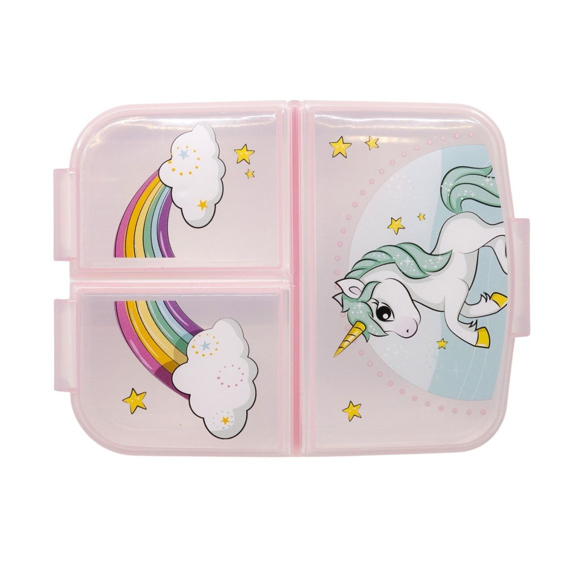 Unicorn Range Multi-Compartment Kids' Lunchbox – 18 × 14 × 6 cm, BPA-Free