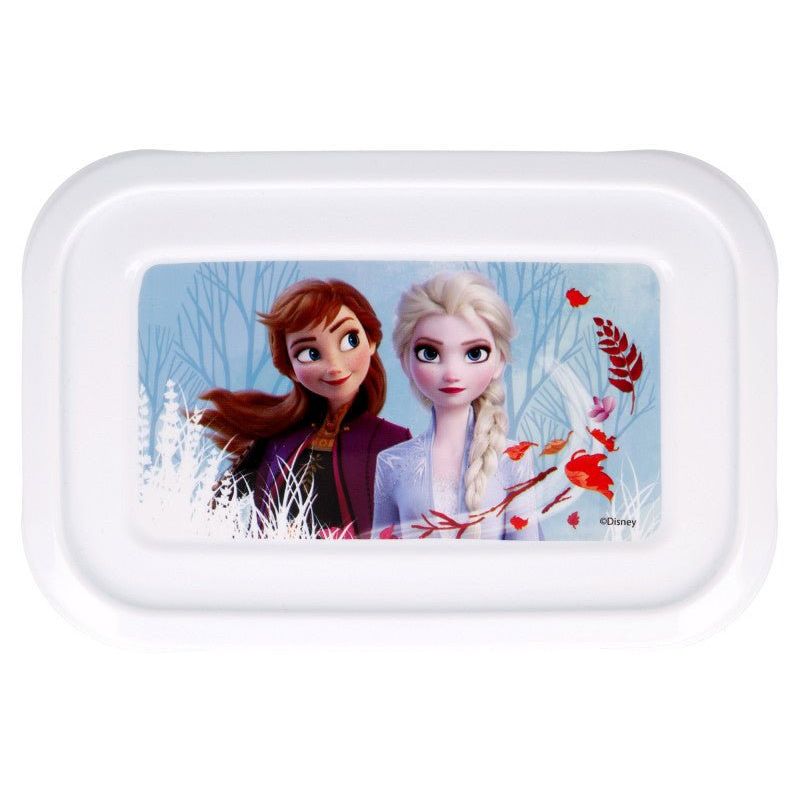 Disney Eiskönigin Blue Forest - 3er Set Brotdose mit einem Fach für Kinder – 15 × 10 × 7 cm, BPA-frei