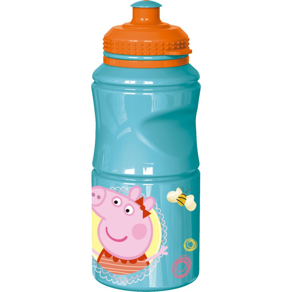 Peppa Pig Kindness Gourde Sport en Plastique avec Bouchon Sport pour Enfants – 380 ml, Sans BPA