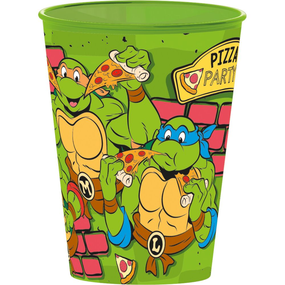 Teenage Mutant Ninja Turtles Pizza Plastic Cup for Kids – 260 ml, BPA-free