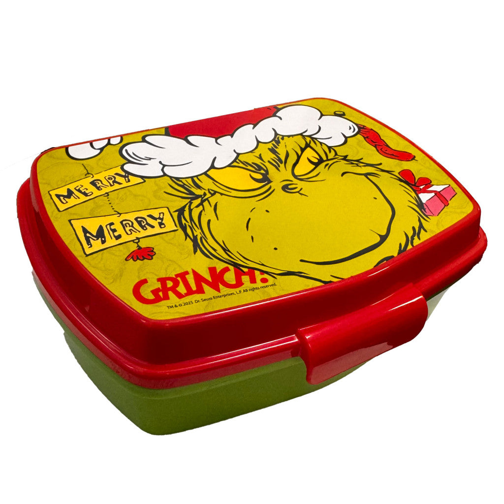 The Grinch Christmas Mischief Lunch Box with One Compartment for Children - 17 × 14 × 6.5 cm, BPA-Free