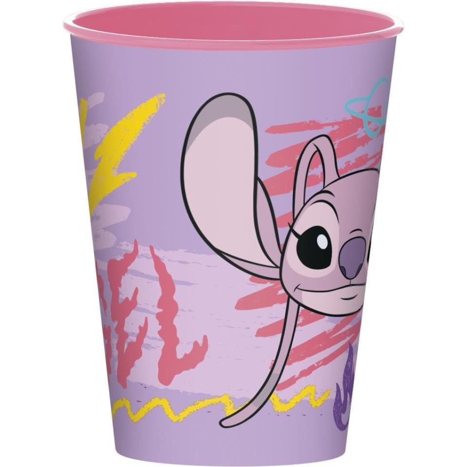 Disney Lilo and Stitch Angel Plastic Cup for Kids – 260 ml, BPA-Free