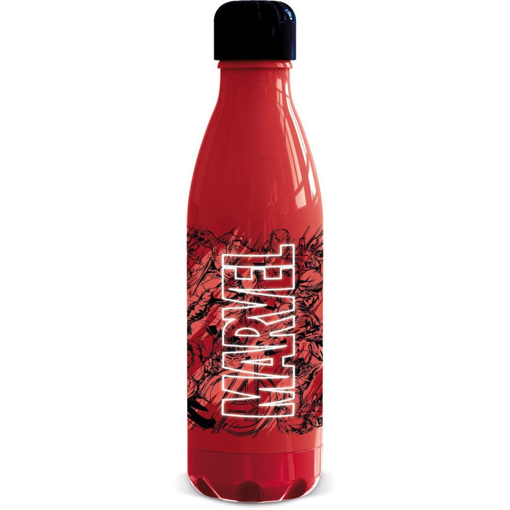 Avengers Red Marvel Kunststoff-Trinkflasche mit Schraubverschluss für Kinder – 660 ml, BPA-frei