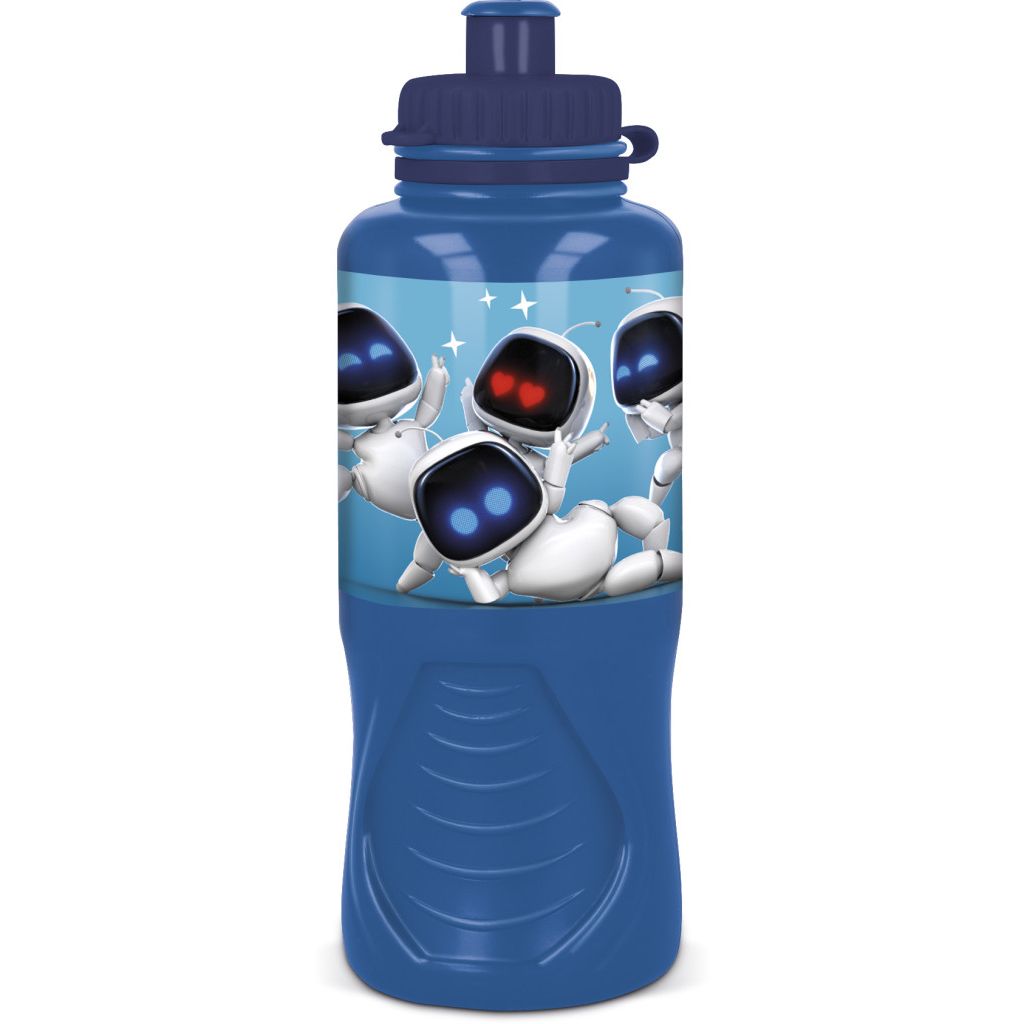 PlayStation Astro Bot Plastic Sports Bottle with Sport Cap for Kids - 430ml, BPA-free