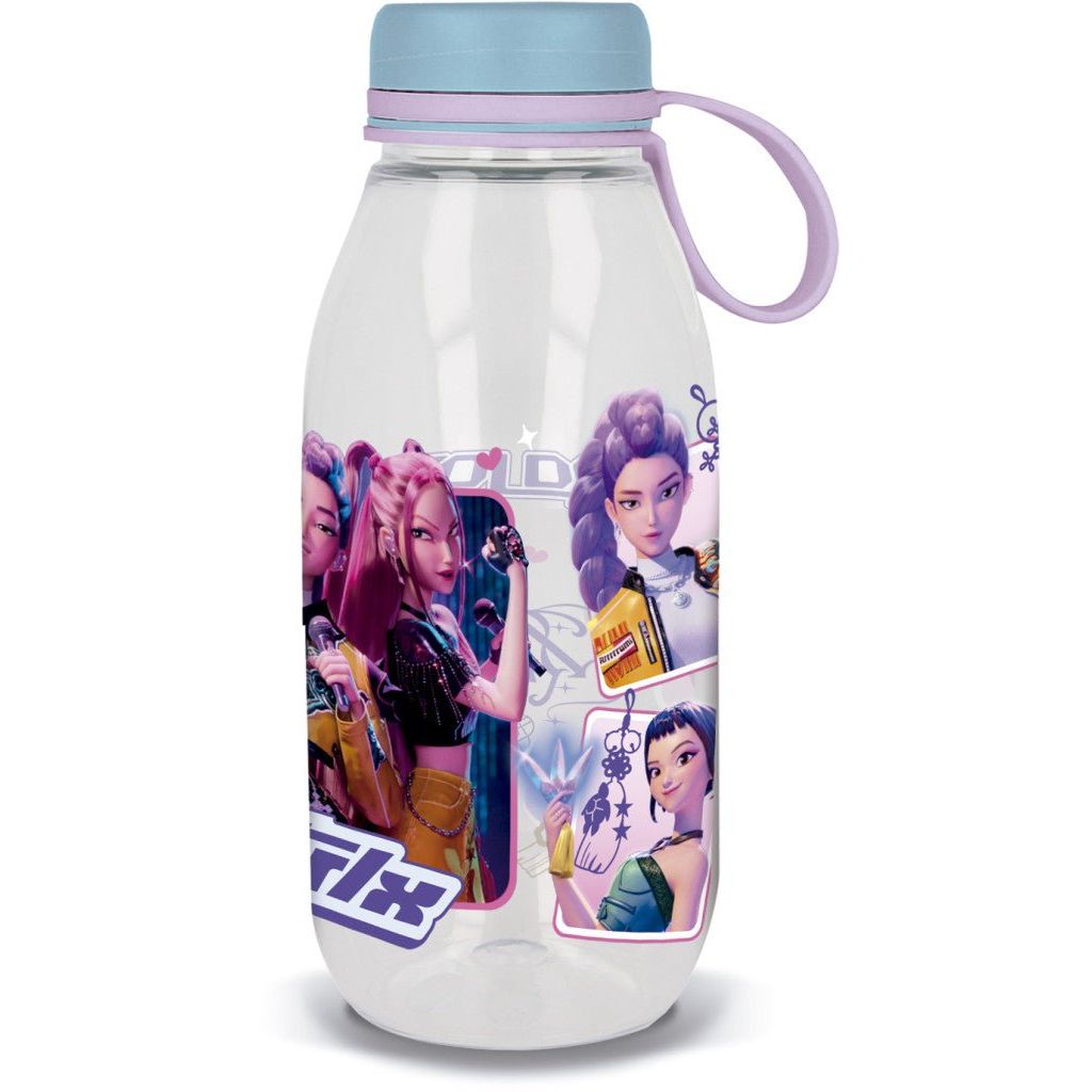 K-pop Demon Hunters Stars Ecozen Kunststoff-Trinkflasche mit Schraubverschluss für Kinder – 460 ml, BPA-frei