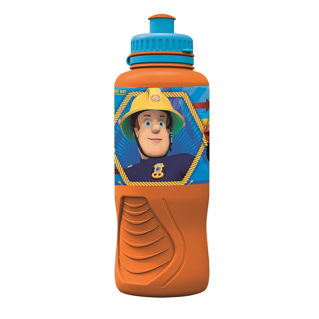 Gourde en plastique Sam le Pompier Ergo Sport avec bouchon sport pour enfants – 430 ml, sans BPA