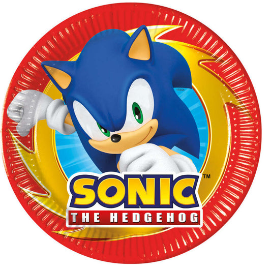 Sonic Pappteller 8 Stück 20 cm FSC