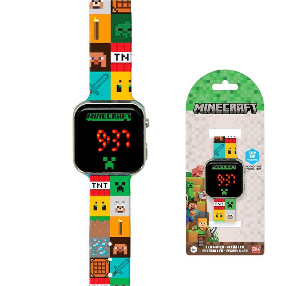Produktbild: Minecraft Elements digitale LED-Uhr