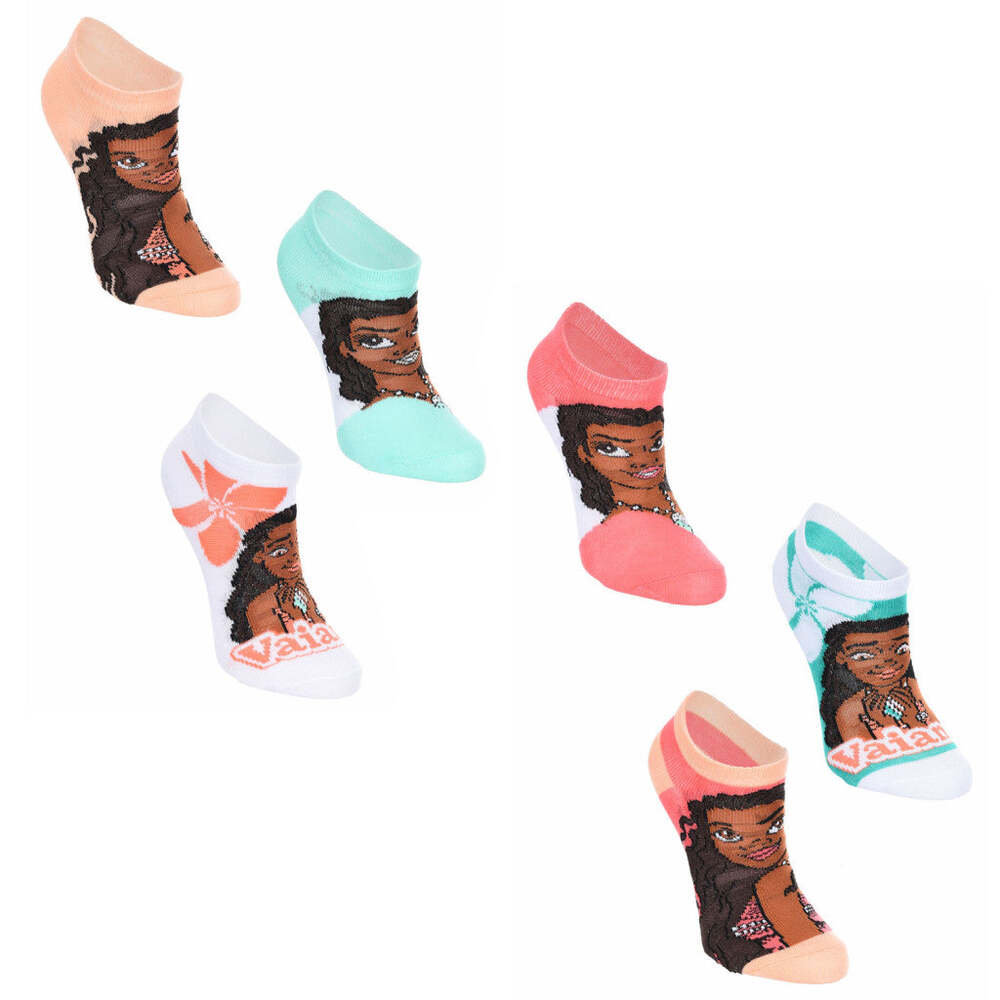 Produktbild: Disney Vaiana Kinder-Sneakersocken 3 Paar, Größen 23–34