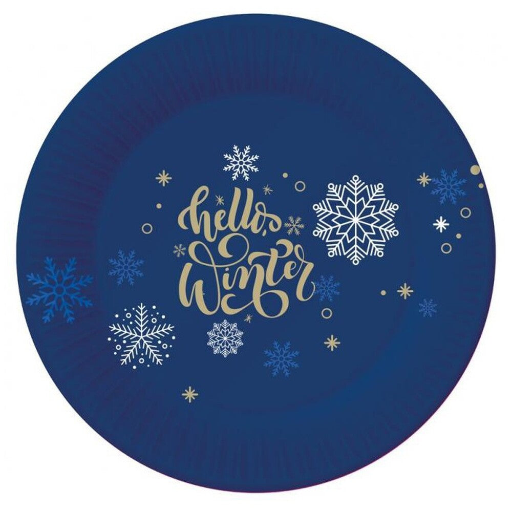 Produktbild: Weihnachten Snowflakes Pappteller 6 Stück 18 cm