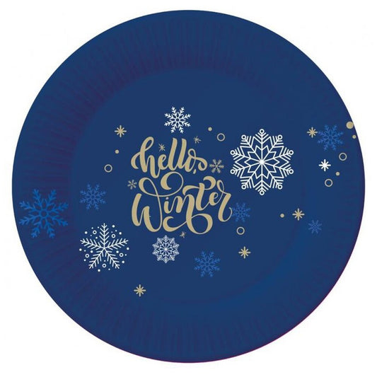 Produktbild: Weihnachten Snowflakes Pappteller 6 Stück 18 cm