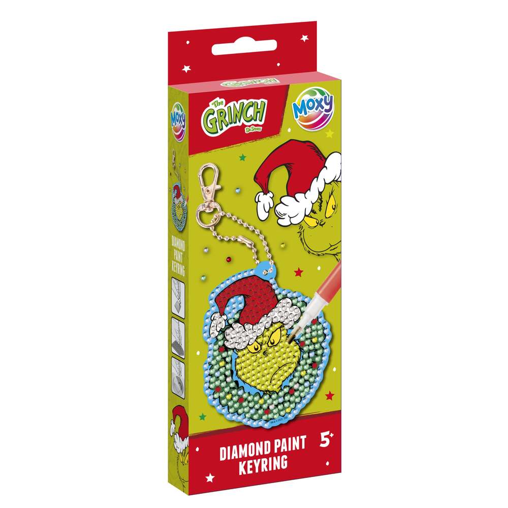 Produktbild: Der Grinch Diamantperlen Schlüsselanhänger Bastelset