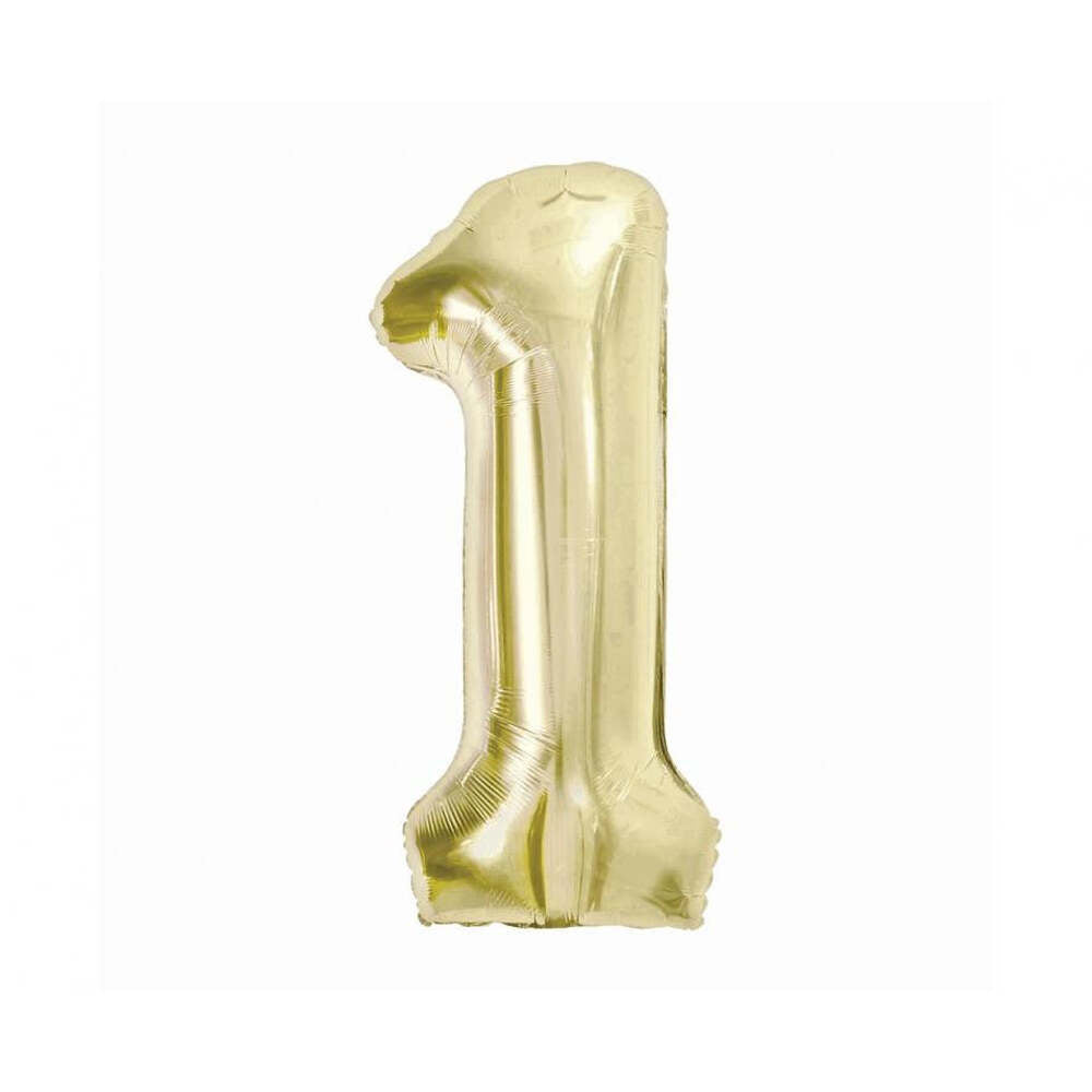 Produktbild: Champagnerfarbener Zahlen-Folienballon 1 85 cm