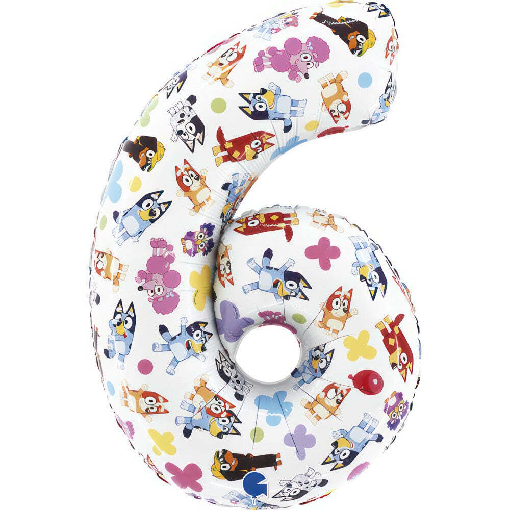 Produktbild: Bluey Friends Zahlen-Folienballon 6 66 cm