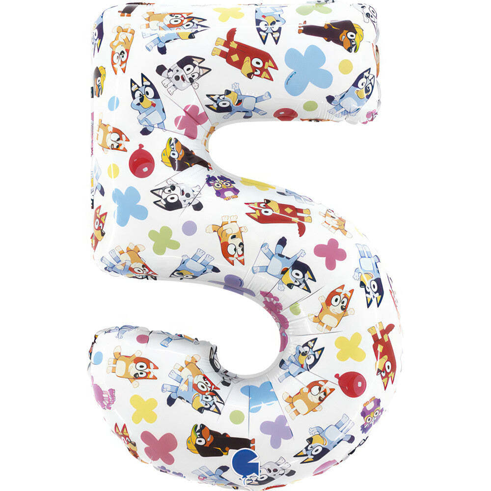 Produktbild: Bluey Friends Zahlen-Folienballon 5 66 cm
