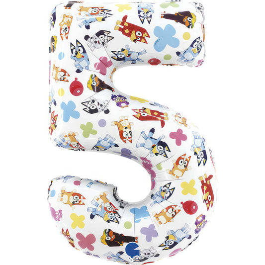 Produktbild: Bluey Friends Zahlen-Folienballon 5 66 cm
