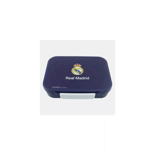 Produktbild: Real Madrid Blue Mehrkammer-Brotdose aus Kunststoff – 21 × 15 cm