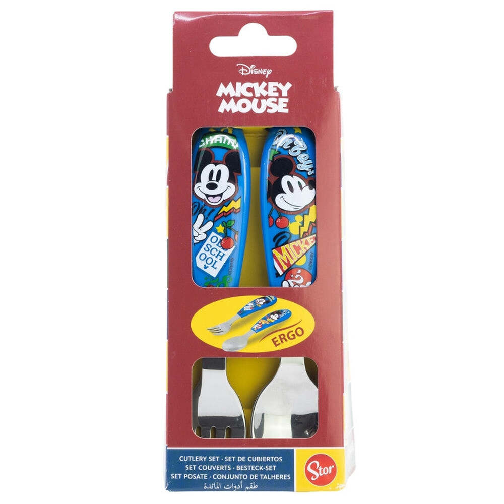 Produktbild: Disney Mickey True Champions Kinder-Besteckset aus Metall – 2-teilig