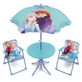 Disney Die Eiskönigin Kinder Gartenmöbel Set Tisch 2 Stühle Sonnenschirm klappbar Outdoor Möbel