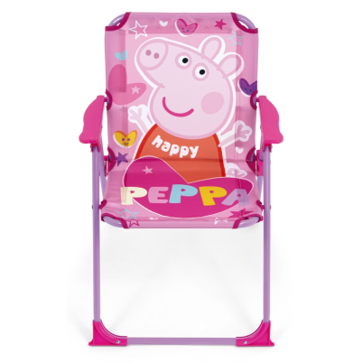Peppa Wutz Kinder Campingstuhl 38×32×53 cm – Faltbarer Stuhl mit Peppa Pig Motiv
