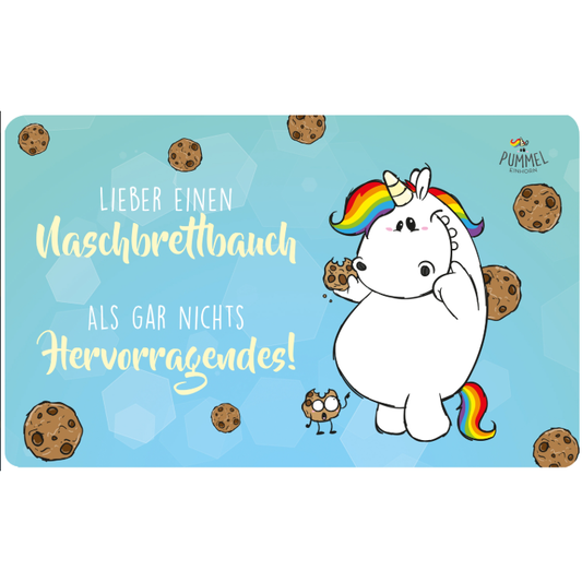Frühstücksbrettchen Pummel & Friends " Naschbrettbauch "