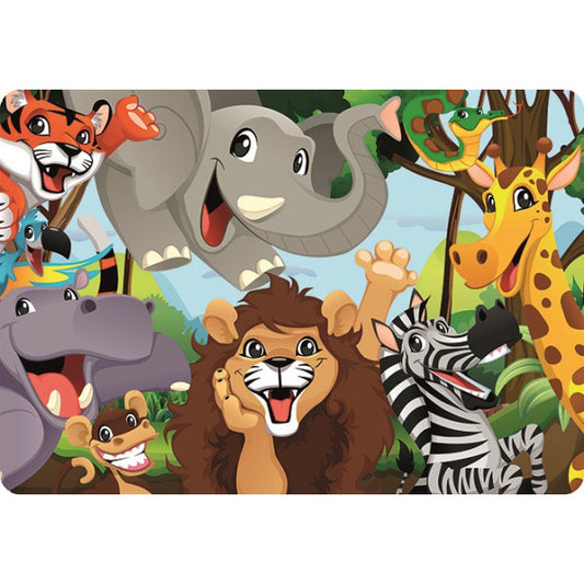 Jungle Tischunterlage – 43 × 28 cm Kunststoff Platzset für Kinder