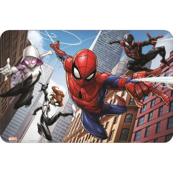 Marvel Spiderman „Friends“ Tischunterlage – 43 × 28 cm Kunststoff Platzset für Kinder