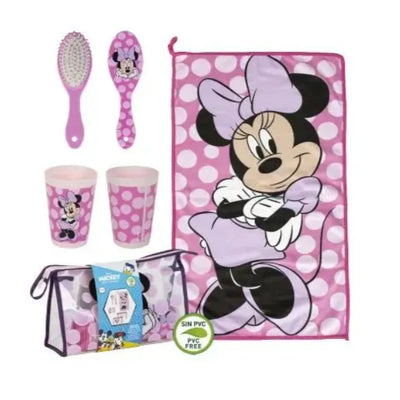Disney Minnie Mouse Waschtasche Kinder-Set – Ideal für Reise & Kita – Robustes EVA Material
