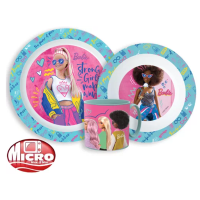 Barbie Kunststoff Geschirrset 3 Tlg.