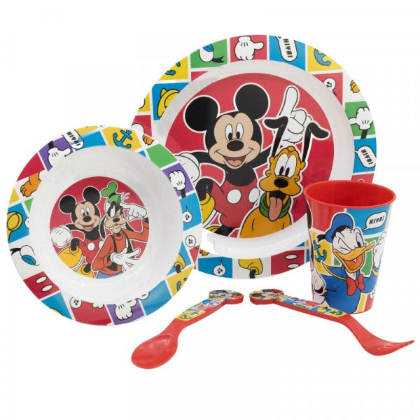 Mickey Mouse Kunststoff Geschirrset 3 Tlg