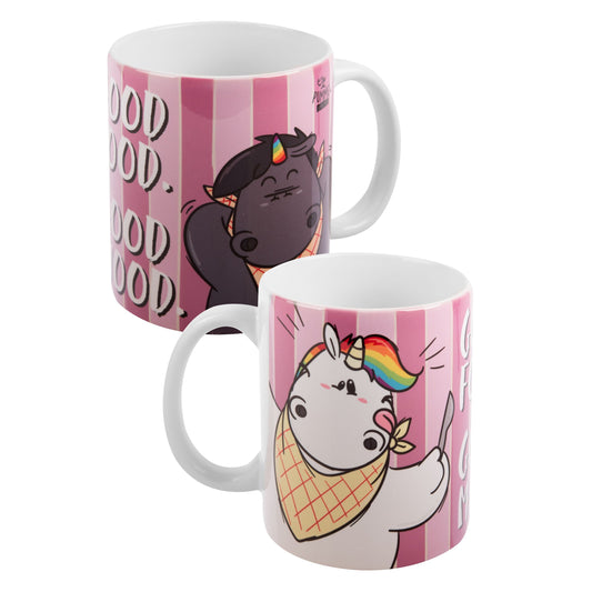 Pummel Einhorn Tasse „Good Food“ – Keramik (320 ml)