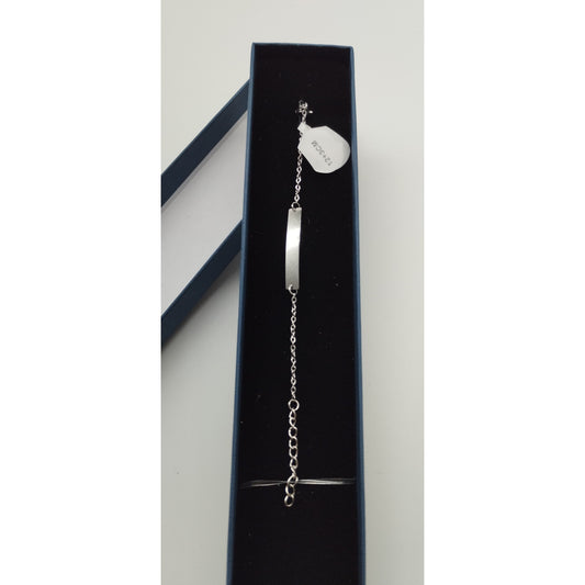 Taufarmband aus Edelstahl Silber – Identband für Kinder & Babys mit Gravurplatte