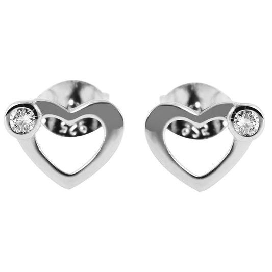 Ohrstecker Herzform aus Silber – eleganter Schmuck für Kinder & Erwachsene