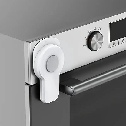 Premium Backofen Sicherung für Babys & Kleinkinder – Hitzebeständig & Selbstklebend – Universeller Herdschutz – Weiß