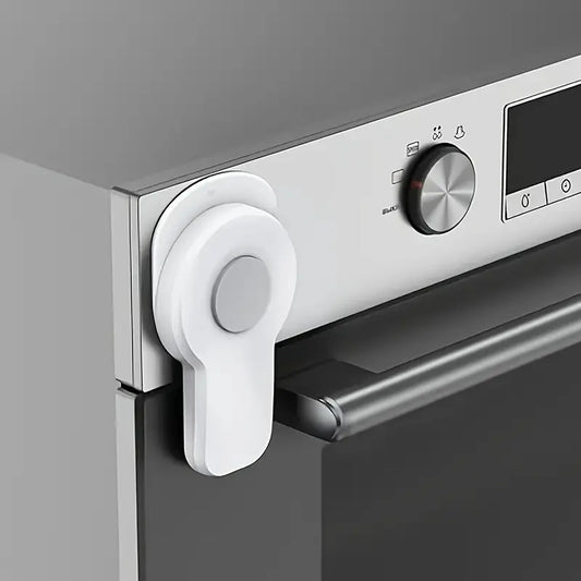 Premium Backofen Sicherung für Babys & Kleinkinder – Hitzebeständig & Selbstklebend – Universeller Herdschutz – Weiß