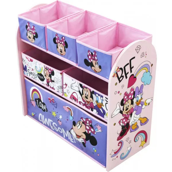 Minni Mouse Schubladenschrank mit 6 Boxen – Kinder Aufbewahrungsregal für Spielzeug