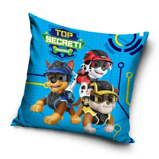 PAW Patrol Taie d'oreiller « Top Secret » 40×40 cm – Housse de coussin enfant