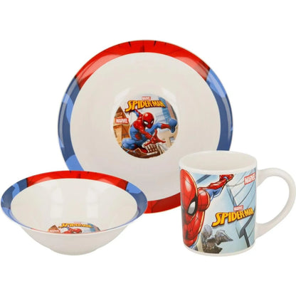 Marvel Spider-Man Kids' Dinnerware Set Porcelain 3-Piece