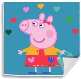 Peppa Wutz Hearts Magisches Gesichtstuch für Kinder aus Baumwolle – 30 × 30 cm