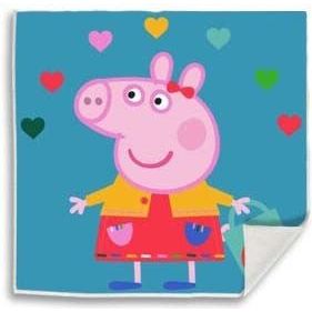 Peppa Wutz Hearts Magisches Gesichtstuch für Kinder aus Baumwolle – 30 × 30 cm