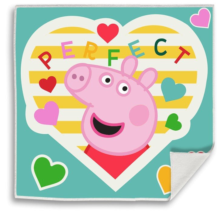 Peppa Wutz Perfect Magisches Gesichtstuch für Kinder aus Baumwolle – 30 × 30 cm