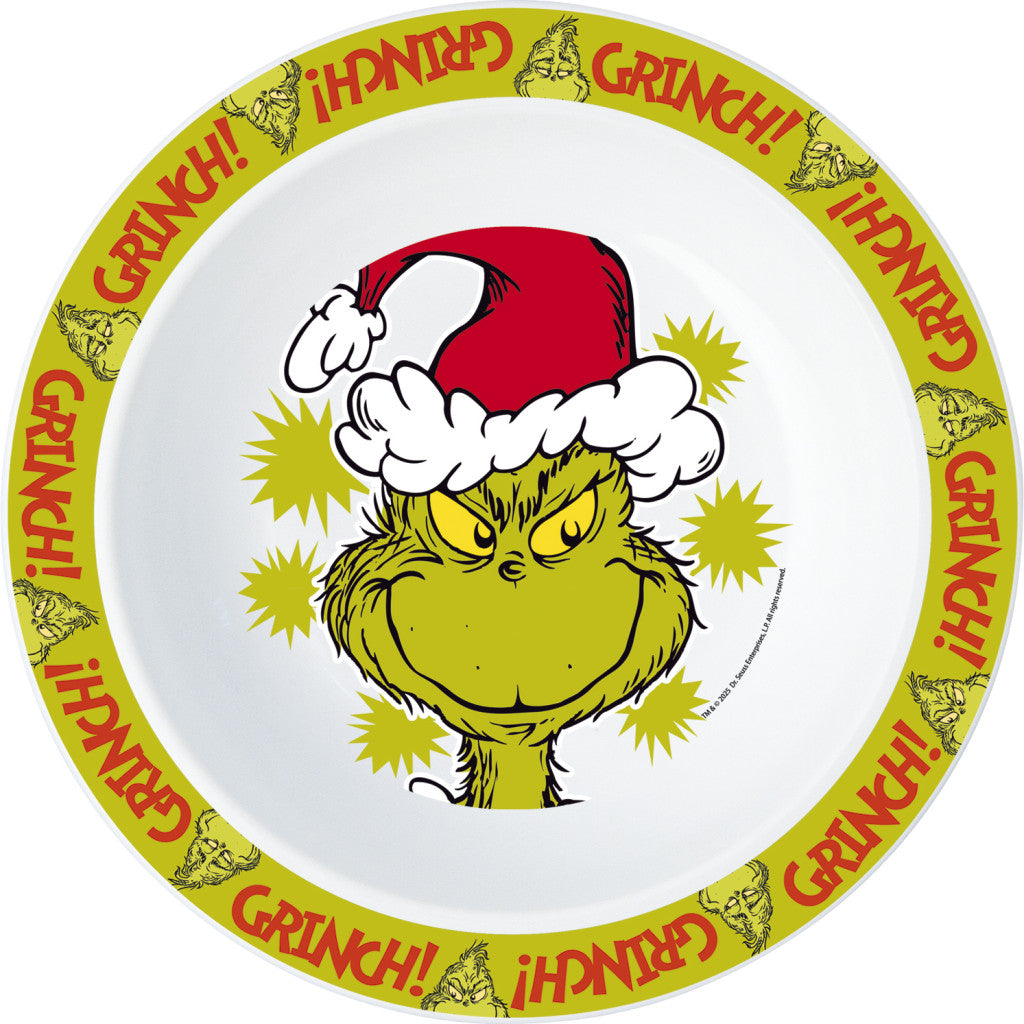 The Grinch Christmas Mischief Plastic Micro Deep Plate for Kids – 16 cm